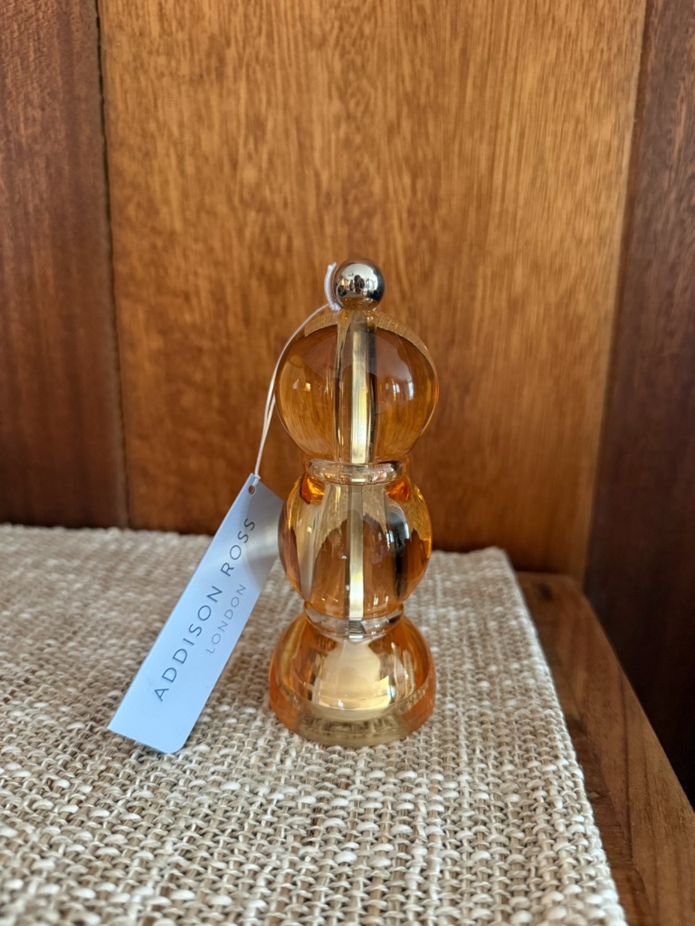 Addison Ross Amber Glass Pepper Mill